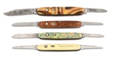 LOT OF 4: SCHRADE CUTLERY CO. DOUBLE AUTOMATIC KNIVES.