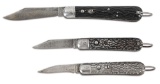 LOT OF 3: PRESTO AUTOMATIC KNIVES.