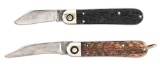 LOT OF 2: PRESS BUTTON KNIFE CO. MODEL 510 AUTOMATIC KNIVES.