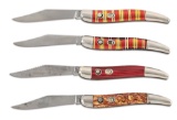 LOT OF 4: IMPERIAL KNIFE COMPANY TOOTHPICK AUTOMATIC KNIVES.