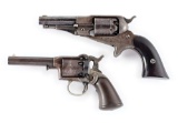 (A) LOT OF 2 REMINGTON-BEALS PERCUSION SINGLE ACTION REVOLVERS.