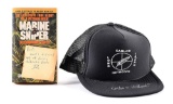 LOT OF 2: HAT AND BOOK SIGNED BY CARLOS HATHCOCK.