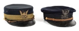 LOT OF 2: US M1895 OFFICER'S FORAGE CAP AND ARMY TRANSPORTATION SERVICE HAT.
