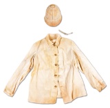 LOT OF 2: US INIDAN WARS M1889 SUMMER SACK COAT AND SUMMER HELMET.