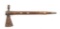 PEWTER INLAID PIPE TOMAHAWK.