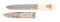 JIM SORNBERGER SAN FRANCISCO WALRUS IVORY HANDLED BOWIE KNIFE.