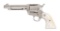 (M) ENGRAVED 9MM COLT SINGLE ACTION ARMY WITH MOTHER OF PEARL GRIPS (1992)