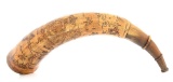 ENGRAVED NIAGARA JULY 24, 1759 DATED NEW YORK MAP POWDER HORN.