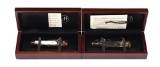 LOT OF 2: WILLIAM HENRY B10 DECADE AND B05 CRESCENT FOLDING KNIVES.