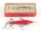 SHAKESPEARE NO. 64 FIVE HOOK RED MUSKY MINNOW WITH PICTURE BOX