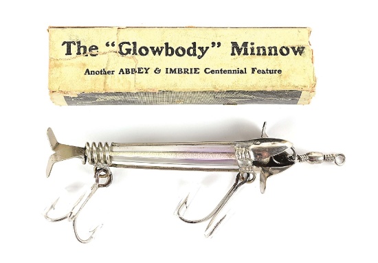 ABBEY & IMBRIE GLOWBODY MINNOW WITH PICTURE BOX