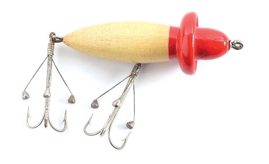 SOUTH BEND 925 WEEDLESS MIDGET WOODPECKER IN LUMINOUS RED HEAD