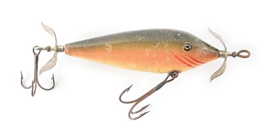 HEDDON HIGH FOREHEAD 301 DOWAGIAC SURFACE MINNOW IN RAINBOW