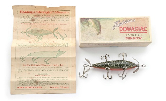 HEDDON 150R RED BELLY SPECIAL DOWAGIAC MINNOW IN WHITE BORDER BOX