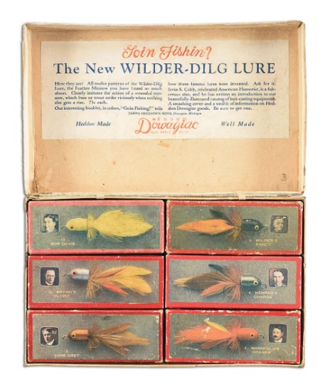 HEDDON WILDER-DILG 12 PACK WITH 12 BAITS IN PICTURE BOXES