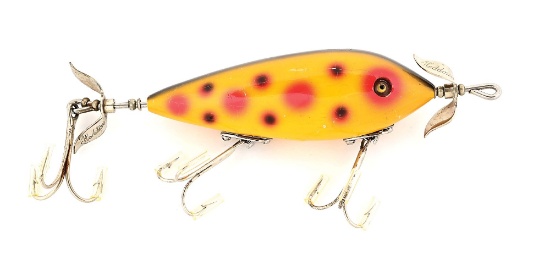 HEDDON 300 SURFACE DOWAGIAC MINNOW IN CARNIVAL SPOTTED