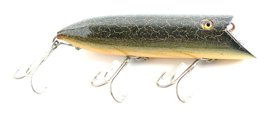HEDDON 8500 BASSER IN GREEN CRACKLEBACK