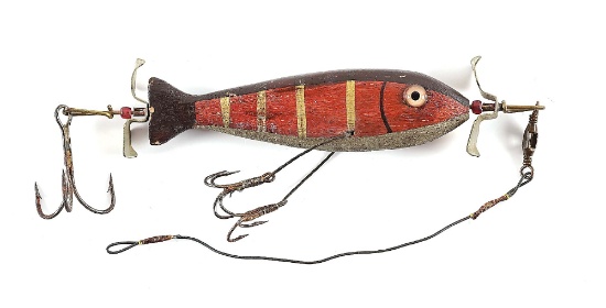 OUTSTANDING EARLIEST MODEL ENTERPRISE MFG CO. TRORY MINNOW