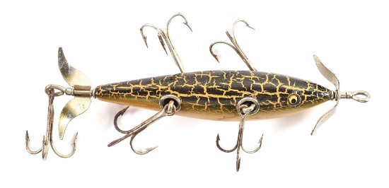 WINCHESTER 5-HOOK UNDERWATER MINNOW IN GREEN CRACKLEBACK
