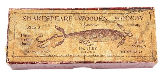 SHAKESPEARE PICTURE BOX ONLY FOR RAINBOW WOODEN MINNOW