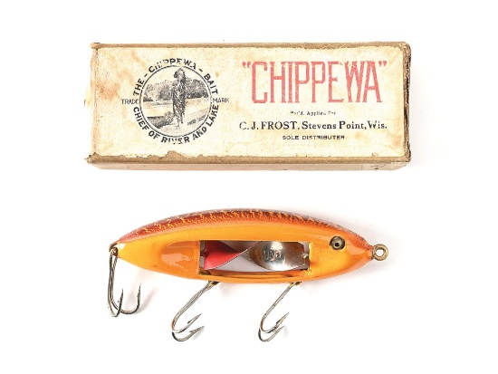 4 - 1/4" PIKE SIZE CHIPPEWA IN SIENNA CRACKLEBACK WITH FROST BOX