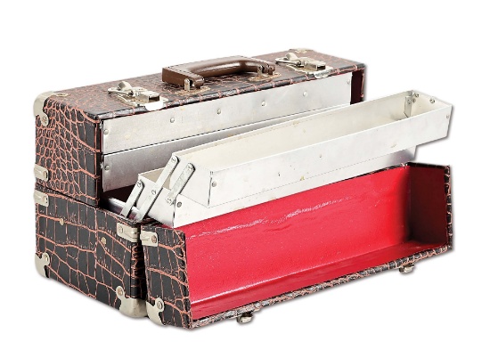 VINTAGE ALLIGATOR SKIN TACKLE BOX