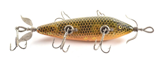 HEDDON 159J FAT BODY DOWAGIAC MINNOW IN RARE FROG SCALE