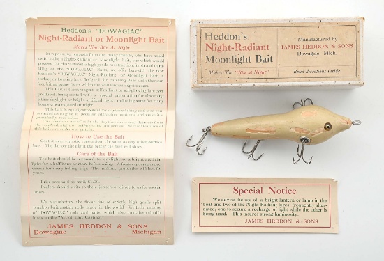 HEDDON NIGHT RADIANT MOONLIGHT BAIT IN BOX WITH PAPERWORK