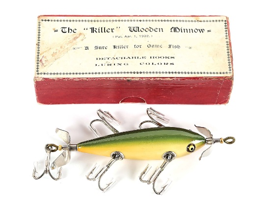 HEDDON KILLER MAROON BOX TRADE BAIT
