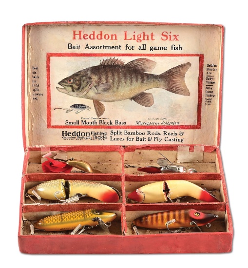 HEDDON LIGHT 6 BAIT ASSORTMENT IN RARE BOX