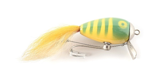 JOHNSON’S FLYROD AUTOMATIC STRIKER JUNIOR IN GREEN & YELLOW