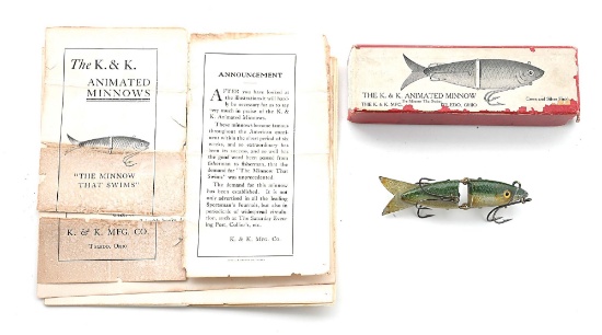 K&K ANIMATED MINNOW IN BOX WITH PAPERWORK