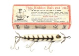 HEDDON 130XBW TORPEDO IN BLACK & WHITE SHORE MINNOW IN BOX