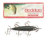 HEDDON 150 DOWAGIAC UNDERWATER MINNOW IN GREEN CRACKLEBACK WITH RED CHIN