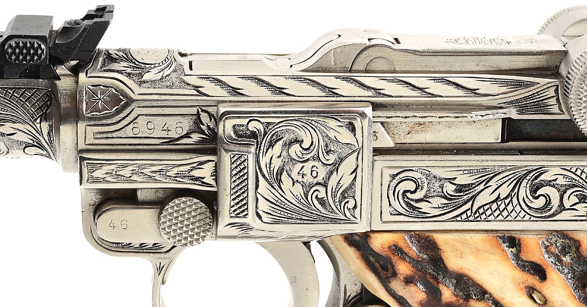 C) BEN SHOSTLE ENGRAVED ARTILLERY LUGER P-08 | Proxibid