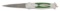 WARREN OSBORNE CUSTOM GREEN CHROME JADE AND BLACK LIP PEARL SHELL INTERFRAME LOCKBACK KNIFE.