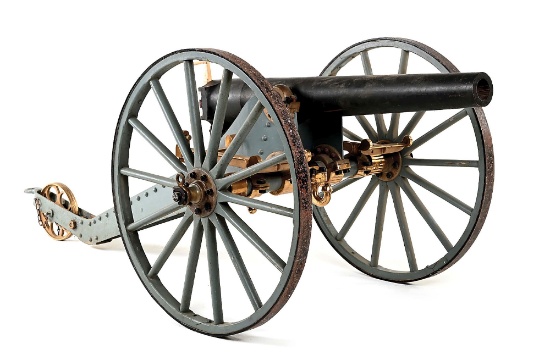 (A) VERY RARE ORIGINAL 3 INCH RIFLED U.S. NAVY CANNON FROM U.S.S. BROOKLYN IN 1880S.