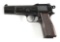 (C) WWII GERMAN PROOFED FN HI-POWER TANGENT SIGHT SEMI AUTOMATIC PISTOL WITH HOLSTER
