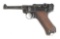 (C) MAUSER S/42 CODE P.08 LUGER SEMI AUTOMATIC PISTOL (1939).