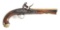 (A) BRASS BARRELED BRITISH FLINTLOCK OFFICER'S PISTOL BY KETLAND.