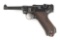 (C) ERFURT P.08 LUGER SEMI AUTOMATIC PISTOL (1918).