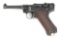 (C) MAUSER S/42 CODE P.08 LUGER SEMI AUTOMATIC PISTOL (1938).
