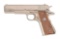 (M) NICKEL COLT 1911A1 SERIES 70 GOVERNMENT MODEL .45 ACP SEMI-AUTOMATIC PISTOL (1976).