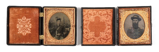 LOT OF 2: CIVIL WAR TINTYPES.