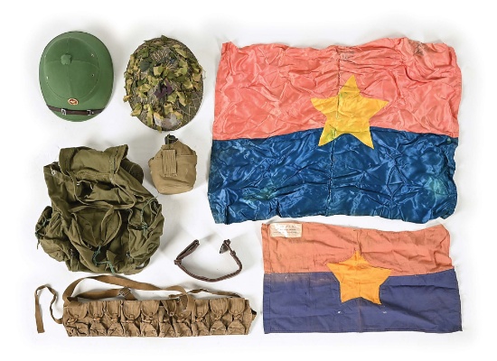 LOT OF NORTH VIETNAMESE FIELD GEAR CAPTURED BY GENERAL EARLE WHEELER.