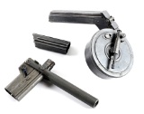 FIRST MODEL LUGER SNAIL DRUM MAGAZINE WITH LOADING TOOL.