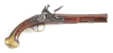 (A) BRITISH FLINTLOCK OFFICER'S PISTOL BY GRIFFIN.