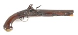 (A) BRITISH FLINTLOCK OFFICERS PISTOL BY IENNINS (?).