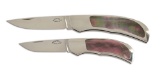 LOT OF 2: JACK BUSFIELD BLACK LIP PEARL LOCKBACK FOLDERS.