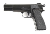(C) INGLIS MK. I* HI-POWER 9MM SEMI-AUTOMATIC PISTOL WITH STOCK/HOLSTER.